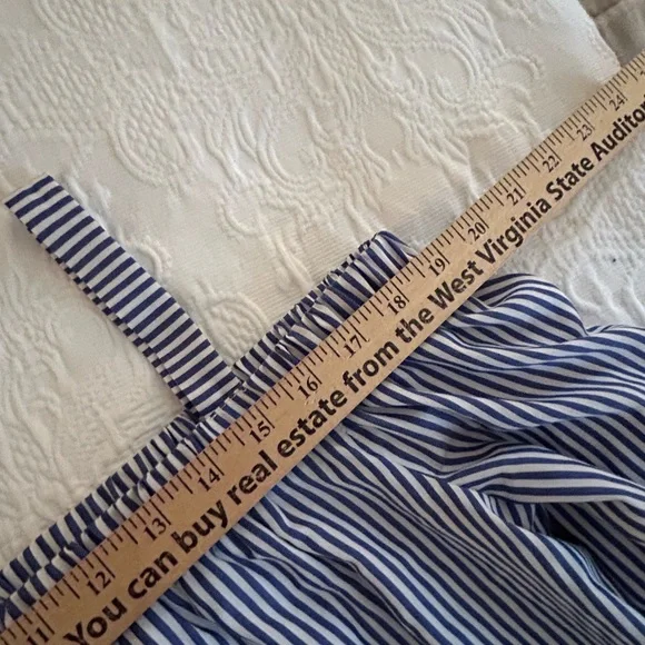 J Howard blue/white stripe cold shoulder dress - Picture 7 of 11